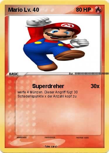 Pokemon Mario Lv. 40