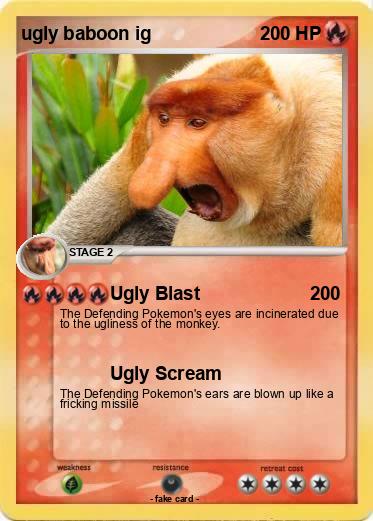 Pokemon ugly baboon ig