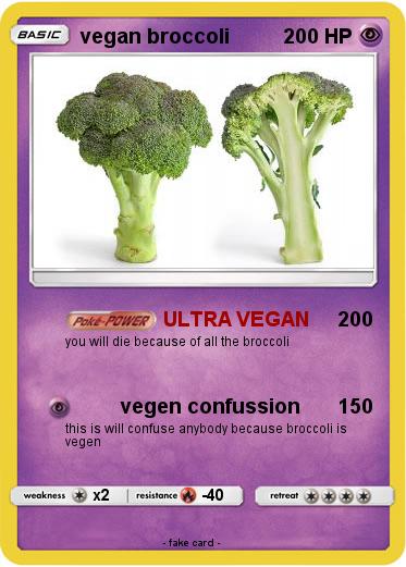 Pokemon vegan broccoli