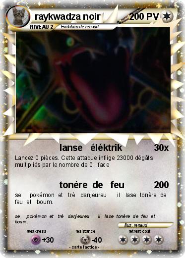 Pokemon raykwadza noir