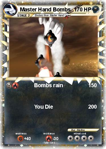 Pokemon Master Hand Bombs