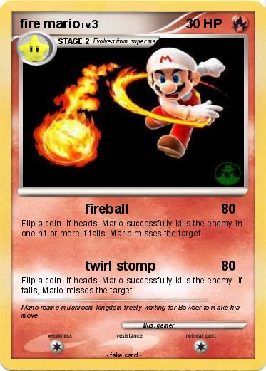 Pokemon fire mario