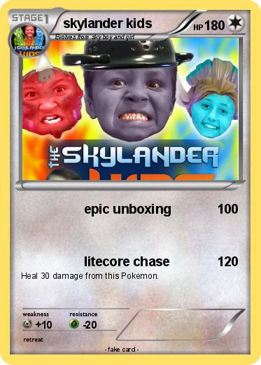 Pokemon skylander kids