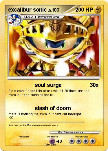 Pokemon excalibur sonic