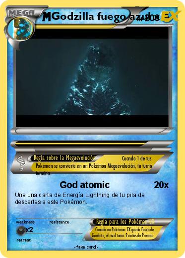 Pokemon Godzilla fuego azul x
