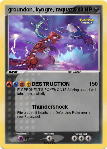 Pokemon groundon, kyogre, raquaza