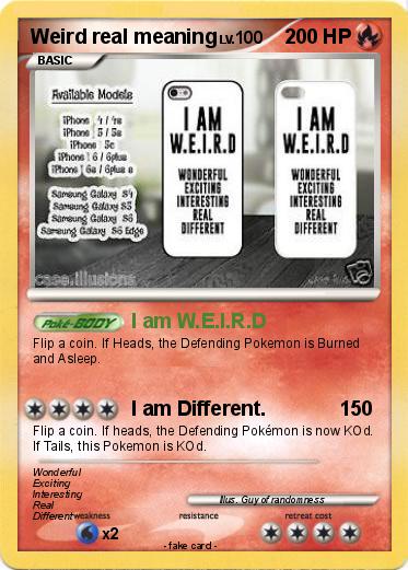 Pokemon Weird real meaning