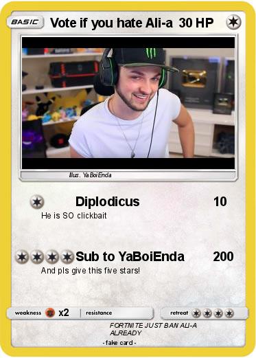 Pokemon Vote if you hate Ali-a