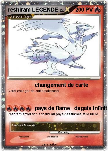 Pokemon reshiram LEGENDE