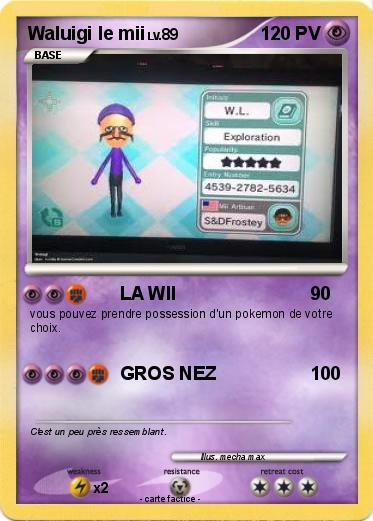 Pokemon Waluigi le mii