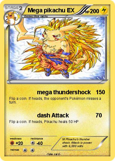 Pokemon Mega pikachu EX