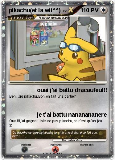Pokemon pikachu(et la wii^^)