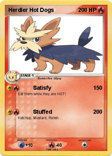 Pokemon Herdier Hot Dogs