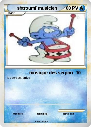 Pokemon shtroumf musicien