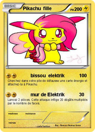Pokemon Pikachu  fille