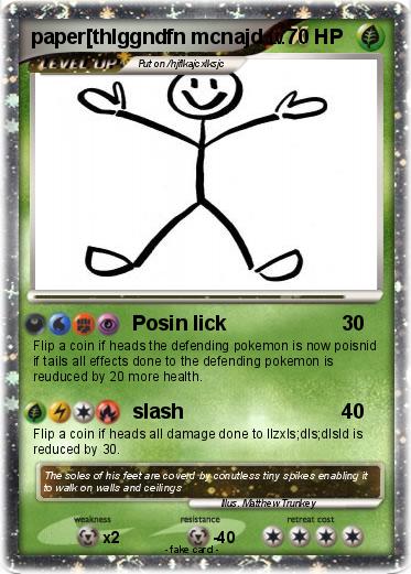 Pokemon paper[thlggndfn mcnajd