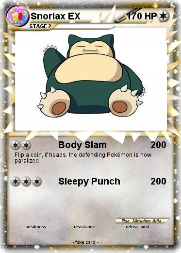 Pokemon Snorlax EX