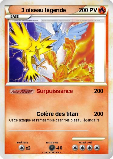 Pokemon 3 oiseau légende