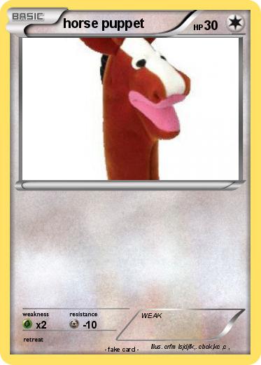 Pokemon horse puppet
