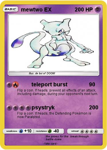 Pokemon mewtwo EX