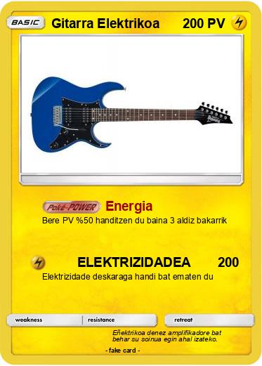Pokemon Gitarra Elektrikoa