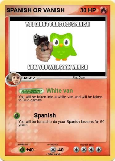 Pokemon SPANISH OR VANISH