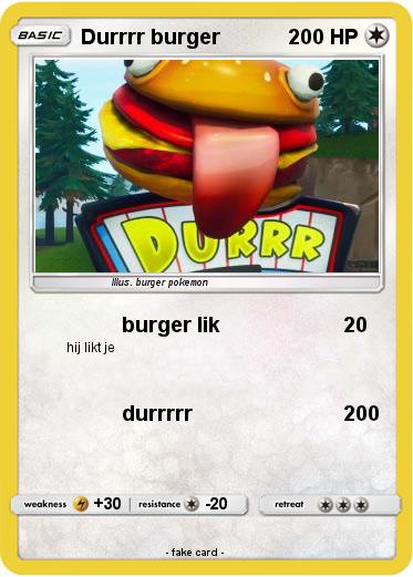 Pokemon Durrrr burger