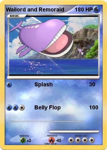 Pokemon Wailord and Remoraid