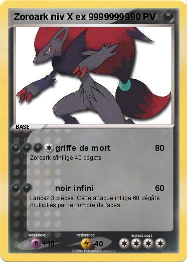 Pokemon Zoroark niv X ex 99999999
