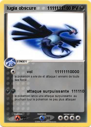 Pokemon lugia obscure         1111111