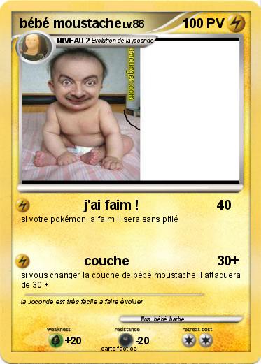 Pokemon bébé moustache