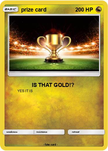 Pokemon prize card