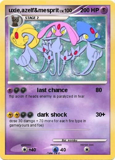 Pokemon uxie,azelf&mesprit