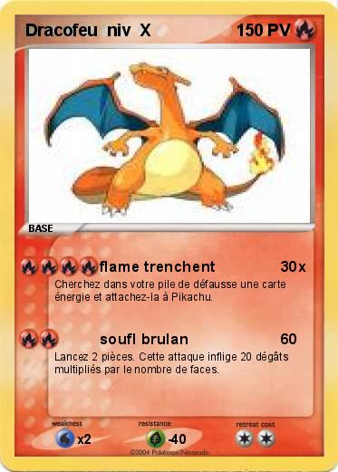 Pokemon Dracofeu  niv  X