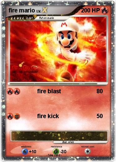 Pokemon fire mario