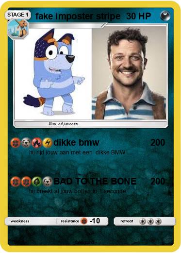 Pokemon fake imposter stripe