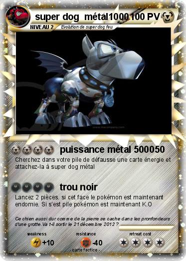 Pokemon super dog  métal1000