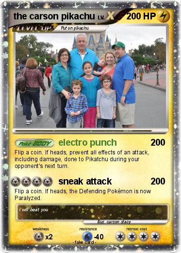 Pokemon the carson pikachu