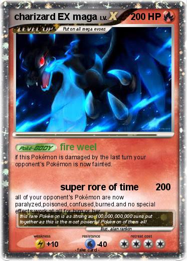 Pokemon charizard EX maga