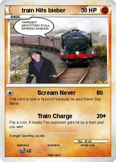 Pokemon train Hits bieber