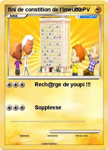 Pokemon fini de constition de l'imeuble