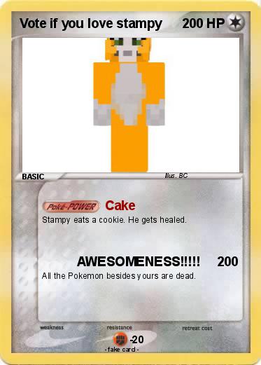 Pokemon Vote if you love stampy
