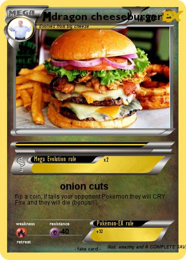 Pokemon dragon cheeseburger