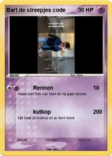 Pokemon Bart de streepjes code