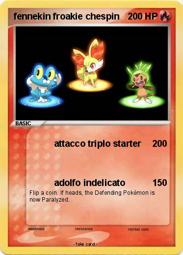 Pokemon fennekin froakie chespin