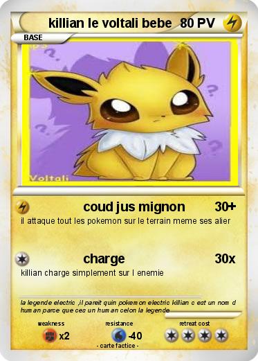 Pokemon killian le voltali bebe