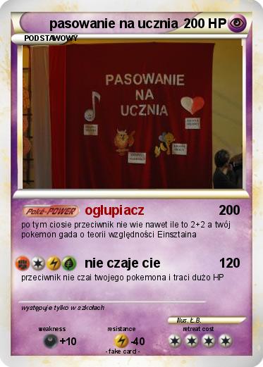 Pokemon pasowanie na ucznia
