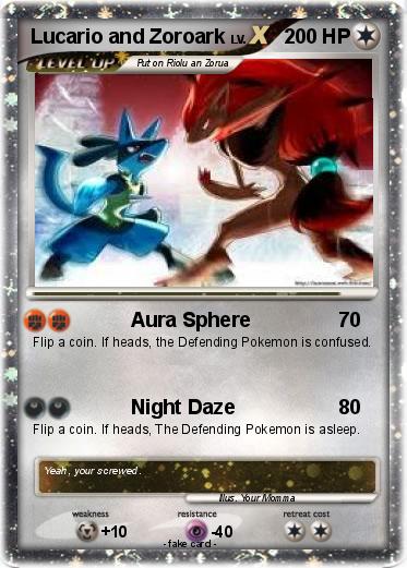 Pokemon Lucario and Zoroark