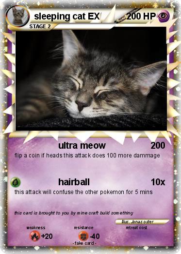 Pokemon sleeping cat EX