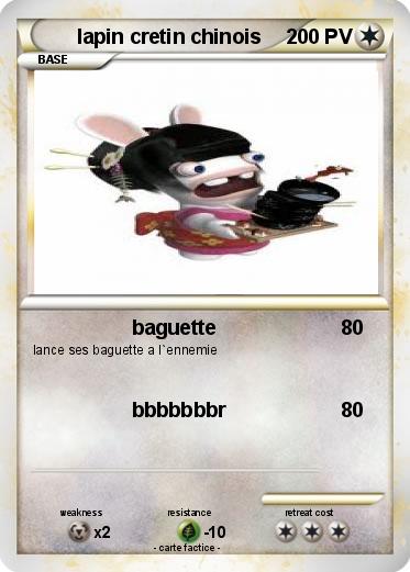 Pokemon lapin cretin chinois